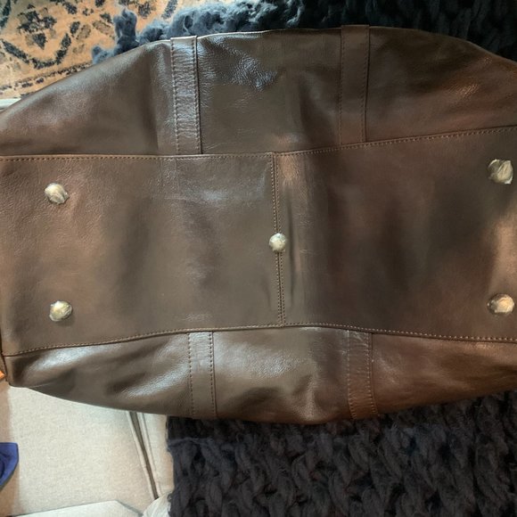 100% Pure Leather Dark Brown Duffel Bag - Picture 7 of 7